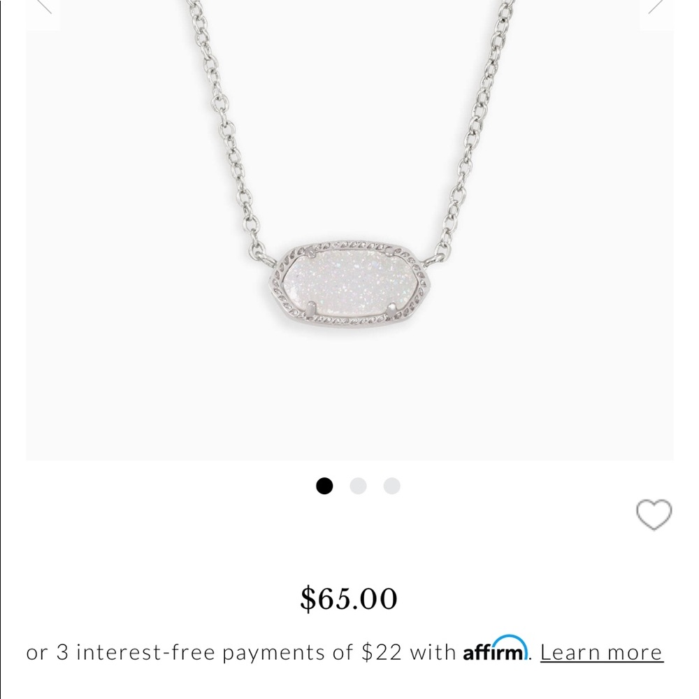 Kendra Scott white drusy necklace